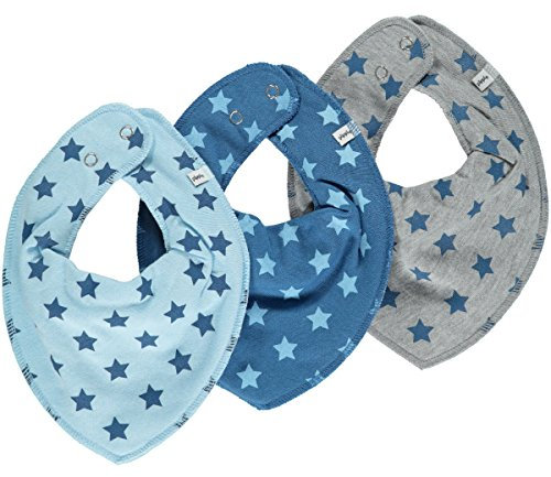 pippi Lätzchen Bandana Dreieckstuch Set 3 Stück (Stars blau-grau)