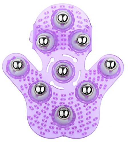 Body Massage Glove, Palm Shaped Massager Roller Ball Metal Rolling Ball Massage Body Hand Massager Beauty Massager Glove