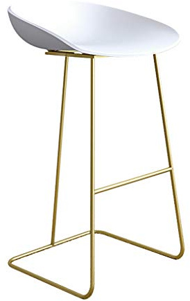 Weißer Barhocker Moderne Möbel Gegenhöhe Hocker Barstuhl Küche Frühstücksstühle Fußstütze Gold Metallbein Barstühle Hochstuh Bistrohocker für Büro, Bistro, Pub, Kaffee, Zuhause, Essen