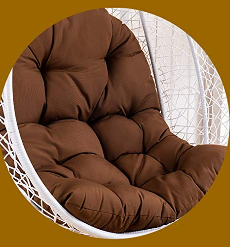 Wasserabweisendes Rattan-Kissen, zum Aufhängen, Ei, wasserdicht, dickes Nestschaukel, nur Rückenkissen (Kaffee, wasserdicht)