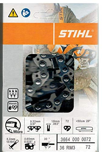 Cadena Stihl 3/8 1,6 mm 72 eslabones por barra 50 cm
