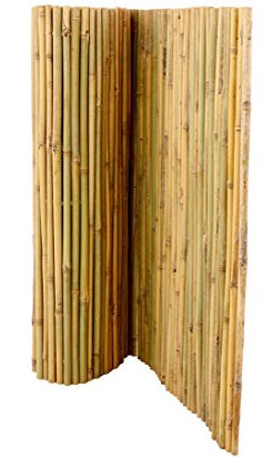 Bambusmatte Bali extrem stabil 80 x 300cm mit Draht durchbohrt - Niedrige Sichtschutzmatte aus Bambus 0,8m x 3m