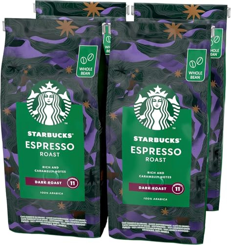 STARBUCKS Espresso Roast Café De Grano Entero De Tostado Intenso, 450g (Paquete de 4)