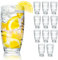 volila Verre à Eau - Pack de 12 Verres Transparents en Plastique (550 ml) Lot de Verre Incassable - Parfait pour les Fêtes, Piques-niques, Usage au Quotidien - Verres Cocktail pour Adultes