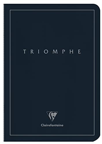 Clairefontaine 37126C - Heft Triomphe PLATINUM, DIN A5, 14,8x21cm, mit Fadenbindung, 48 Blatt liniert, Papier elfenbein 90g, 1 Stück
