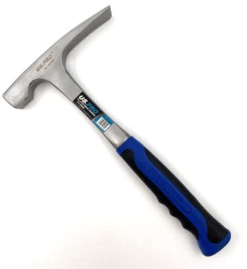 US PRO All Steel Brick Hammer Masonry Rubber & Fibreglass Handle 971g 4597
