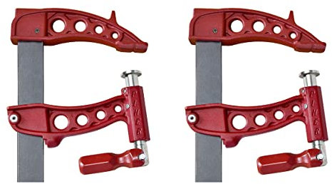 Piher Maxipress R Schraubzwinge | 2er Set | Hochleistungszwinge | 1000kg Spannkraft | geschütztes Gewinde | ideal zum Schweißen | Ausladung 16cm (120 cm)