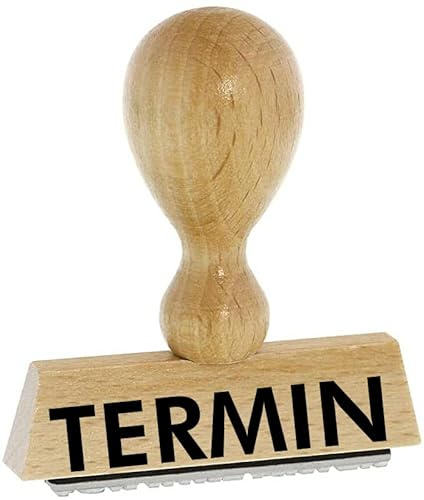 Lagerstempel – TERMIN von Kaufhaus2010 Buchenholzstempel – Lagertextstempel zur Kennzeichnung von Rechnungen und anderen Dokumenten 4 cm lang