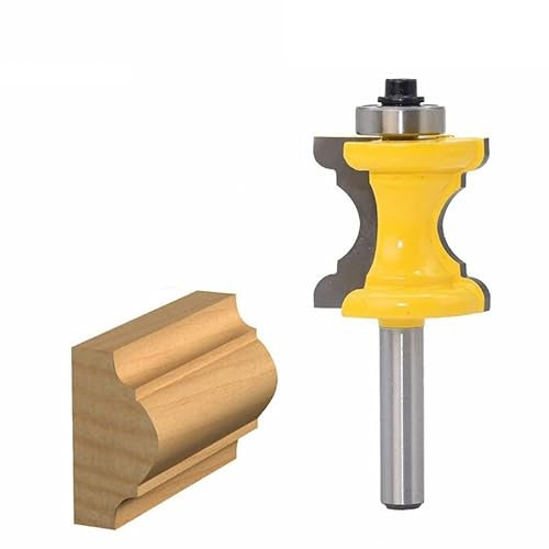 1pc Bullnose Router Bit, 8MM Shank Wood Carving Concave Radius Milling Cutter Convex Column Line Knife Molding Router Bit Furniture Trim