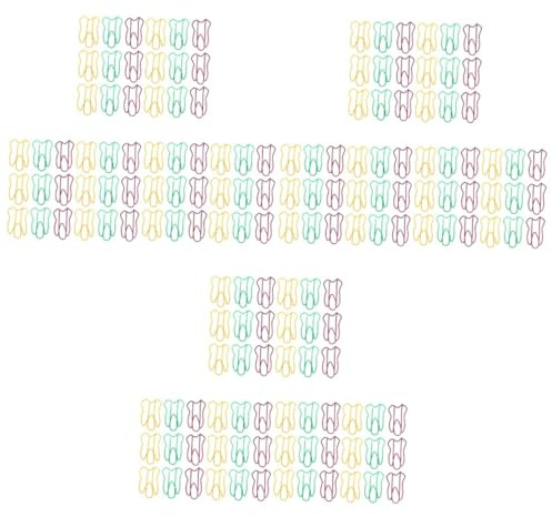 Tofficu 150stücke Bunte Zahnförmige Büroklammern Kreative Papierclips Für Notizen Und Deko Büro Und Partybedarf Metallische Konstruktion Farbenfrohe Designs