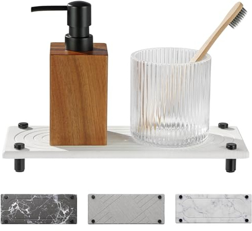 Navaris Ablage für Spülutensilien aus Kieselgur - Sink Organizer schnelltrocknend - Schwammhalter Küche Seifenablage Bad - Design Spülorganizer - Weiß