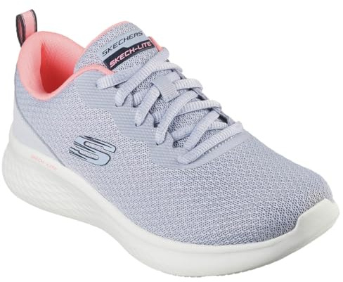 Skechers Women's Skech-Lite Pro Best Chance Sneaker, Slate Mesh/Neon Pink Trim, 6 UK