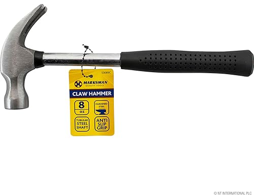 8OZ Hammer Metal Shaft Claw Rubber Grip Non Slip Curved Nail Steel Head DIY Tool