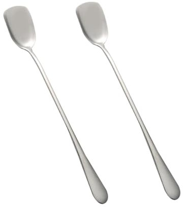 BESTonZON 6 Piezas Cucharas De Postre Cucharas Para Mezclar Cucharas Soperas Cucharas De Espresso Cuchara De Helado Cuchara Agitadora De Acero Inoxidable Bebidas Cucharada De Helado