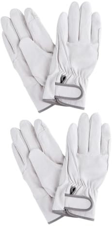 UKCOCO 2 Paar Baby-Pull-up-Ringe Arbeitshandschuh feuerfeste Handschuhe Metallstange Sommerhandschuhe Lederhandschuhe Schweißhandschuhe verstellbare Handschuhe einstellbar Schweinsleder