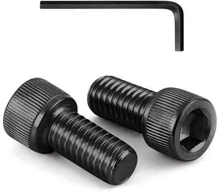 ORTAVA Lot de 20 vis M6 x 16 - Vis à tête cylindrique DIN 912 / ISO 4762 - À six pans creux - Oxyde noir - Filetage complet en acier allié avec clé à six pans creux