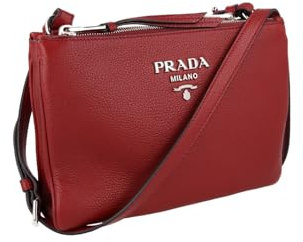 Prada Damen Rot Leder Schultertasche 1BH046