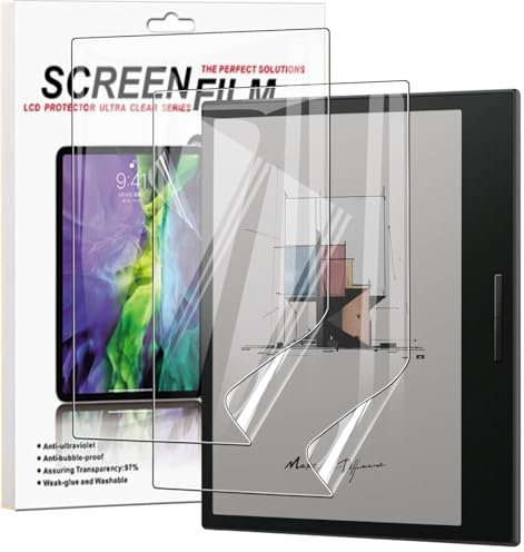 KUSINHOKA Schutzfolie für Boox Go Color 7 (7 Zoll), 2 Stück [Anti-Kratzen] Weiche PET Anti-Fingerabdruck Folie, Anti-Bläschen HD Clear [Hohe Empfindlichkeit] Displayschutzfolie für Boox Go Color 7