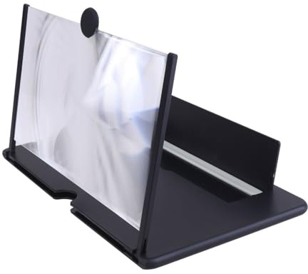 Hemobllo 3d-bildschirmvergrößerung für Handy, Schwarzer Abs Videoverstärker | Radiationsgeschützt, Leicht und Retro Stil, für Mobiltelefone, für Ältere Nutzer Zufälliger Stil