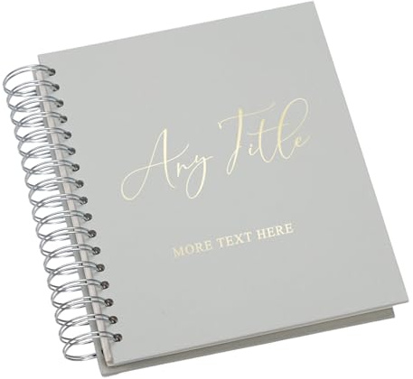 Personalised Large Self Adhesive Photo Album Any Title and Sentiment, Multiple Colors, Holds 6x4, 5x7 and 8x10 Photos (Grey, 4 x 6 Inches)