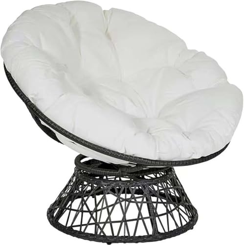 BUNQQF Papasansessel Kissen Polster Bodenkissen für Schwenksessel Weich und Bequem Rund Papasan Sessel Dicke Kissen Drinnen Draußen Groß Runden Papasan Stuhlkissen