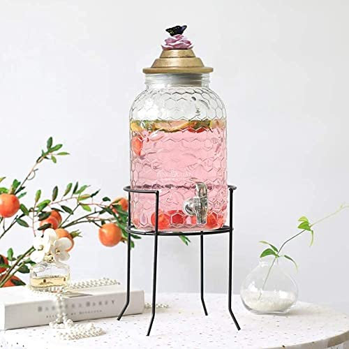ININOSNP Dispensador de Bebidas de Mesa Dispensador de Cerveza con Grifo, dispensador de Bebidas, dispensador de Bebidas frías de Vidrio | Bases | Gabinete de Licor de 4L sin Fugas(E)