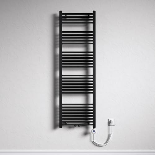 Mai & Mai Badheizkörper Handtuchheizkörper 60x160 cm matt Anthrazit | Badheizung Heizkörper bad mit Heizstab 800W, Handtuchwärmer für Strom, Röhrenheizkörper Seitenanschluss
