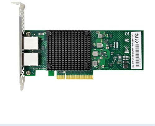 Bnnlqpsttg Tarjeta de red PCIe X8 V710-T2 de doble puerto, compatible con 2 X 5 GbE NBASE-T.