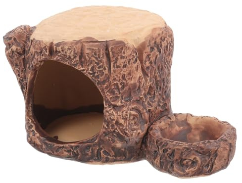 CVUTOVO Keramik Haustier Versteck Kaninchen Zubehör mit Kühlendem Hamsterhaus Verschleißfestem Ton und Gemütlichem Schlafplatz für Kleine Nager das Ganze Jahr