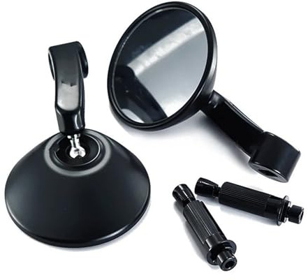 NPNGLCKCVF Rétroviseurs latéraux Moto Universal 7/8'' 22mm Poignée Bout De Guidon Rétroviseur Moto Rétroviseurs Moto