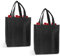 YZROHYI Lot de 2 Sac Bouteille avec 6 Compartiments,Panier Bouteille Vin Noir,Sac de Transport Vin,Porte Bouteille Réutilisables,Sacs à Provisions Non Tissé,Sacs pour Faire des Courses pour Bière