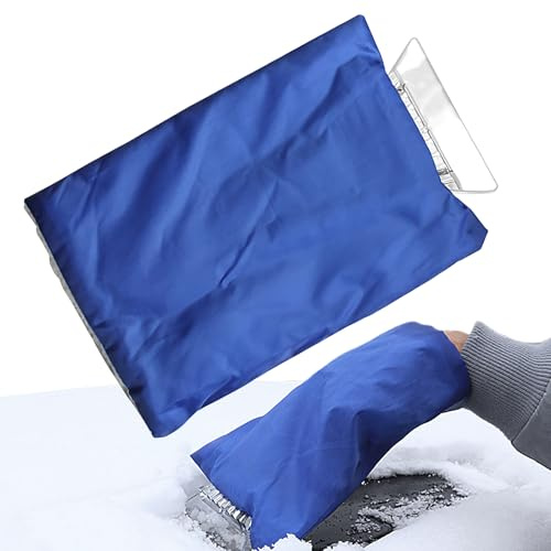 Generico Raschiaghiaccio per Vetri Auto | Pala Antigelo Auto con Guanto - Antivento per Pulizia Vetri da Viaggi Pendolari Escursioni