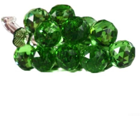 Handicraft Ornament for Crystal Charm with Grape Harvest Theme Suitable for Wedding, Cabinet, Living Room, Bedroom and Study Decoration (green)