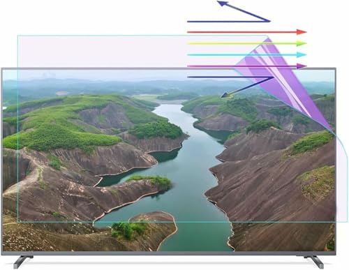 GZYHDC TV Screen Protector, Matte Blue Light Blocking TV Screen Protector for 43-75 inch LCD LED OLED QLED 4K HDTV