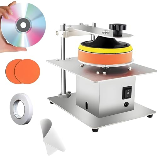 Semi-Automatic Disc Polishing Machine, 200W VCD/DVD Grinder, 6000RPM Scratch Repair & Cleaning for Discs, Professional Recovery Tool