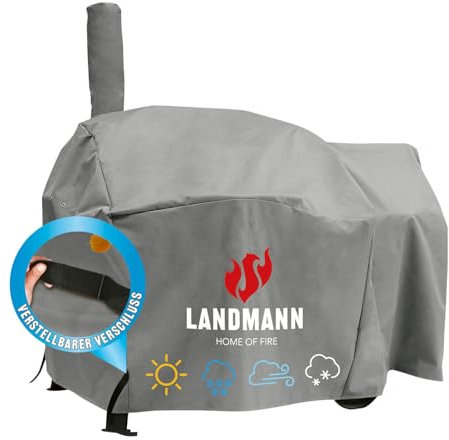 Landmann Grillabdeckung | PVC Grillzubehör - Wetterfest | Abdeckhaube für Grills | Grillhaube, Abdeckplane für Outdoor | Wetterschutzhaube für Grill - reißfest | 145x85x147 cm