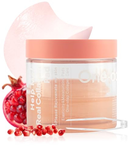 ONE-DAY’S YOU Help Me! Real Collagen Pads | Skin Firming & Moisturizing | Elasticity Care for Daily Use | 70 Pads | Korean Skincare for Firm & Youthful Skin