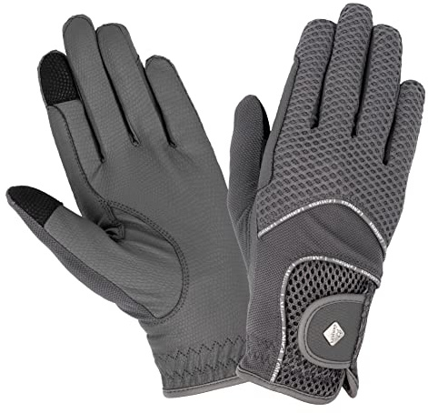 LeMieux Unisex 3D Mesh Riding Gloves in Black - Lightweight & Breathable - Anti Slip