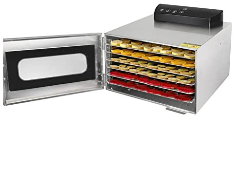 Deshidratador de alimentos profesional de 220 V, deshidratador de alimentos de acero inoxidable de 6 capas, secador de frutas para pulpa de frutas secas vegetales y secado de hongos