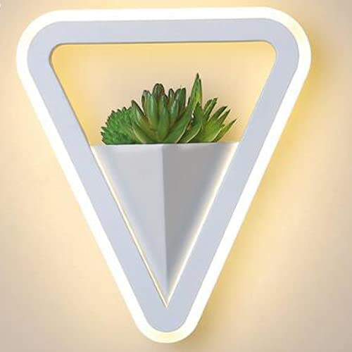 vsGotber Wall Lights,Led 10W Green Plants Flower Pot Wall Lamp Acrylic Lampshade Wrought Iron Wall Light Eye Protection Illumination Lamps Living Room Cafe Bar Corridor Lights