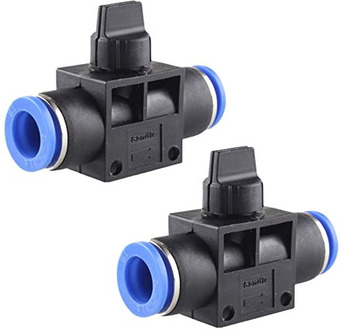KIRANDY Rohranpassung 2 STÜCKE Pneumatische Fitting Rohrverbinder Rohr Luft Schnellkupplungen Wasser Push-in Schlauchkupplung (Color : HVFF, Specification : 4mm)