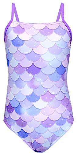 Aquarti Mädchen Badeanzug, Meerjungfrau Violett/Lila, 140
