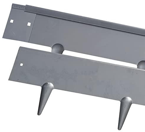 Hochwertige Metall Rasenkante | Höhe: 90mm | 1 Stück à 1m | Verzinkt | Beeteinfassung aus rostfreiem Stahl