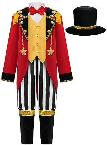 ReliBeauty Disfraz Circo niño Domador Disfraz Presentador Circo niño