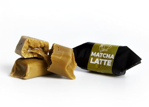 Caramelle Fudge Tradizionali - Matcha Latte - Toffee Fresche - Dolci Mr Fudgesto - Scatola di Caramelle da 250g