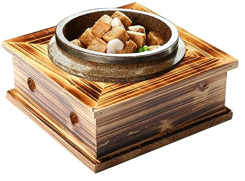 PUCHEN Supporto Multifunzionale per pentole in Pietra | Tavolo da Cucina presina Bibimbap Coreano,Pot Tavolo da Cucina Bibimbap Coreano Presina Porta teiera per pentole e padelle