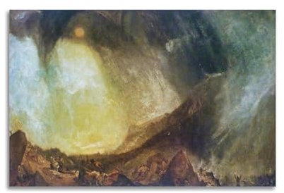 JSWLQ J.M.W.Turner(Hannibal And Army Crossing The Alps) Artists Poster Art Print Wall Photo Paint Hanging Picture Family Bedroom Decor Gift 20x30inch(50x75cm)