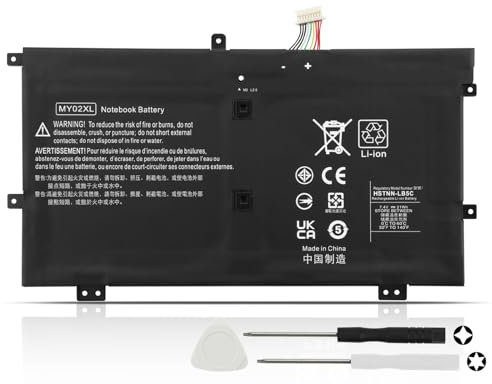 K KYUER 21Wh MY02XL Batteria per HP SlateBook 10 x2,Pavilion 11 x2 Notebook PC,SlateBook x2 10-h000 10-h100,Pavilion x2 11-h 11-h000 11-h100 Series 10-h000sa 10-h005sa 10-h010nr 11-h000sa 11-h003sa