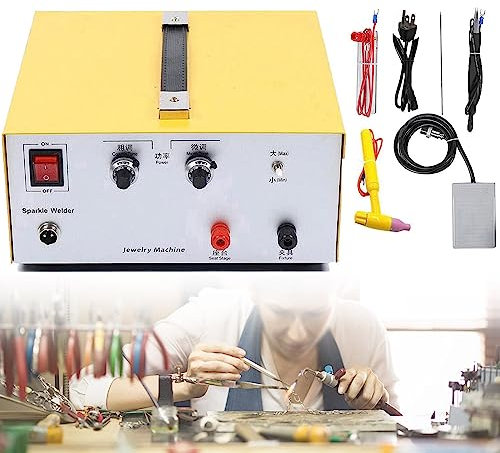 forestalk 2 in 1 Pulse Sparkle Spot Welder Laser Jewelry Welding Machine 30A/80A for Gold/Silver/Platinum Mini Handheld