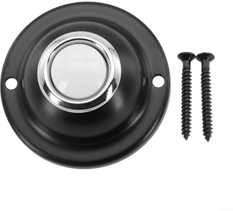 Oniissy Round Metal Doorbell Push Button Wired Lighted Up LED for Home Front Door, Lighted Doorbell Push Button, Round Led Lighted Door Bell Button with Screws Wall Mounted Doorbell Switch
